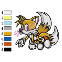 Miles Tails Sonic Embroidery Design 06